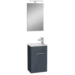 VitrA Mia Badezimmer-Set mit Waschbecken 39x61x28 cm Anthrazit glanz MIASET40A