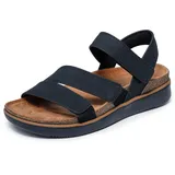 SKECHERS Damen Erhöhter Komfort Sandale, Schwarz, 40 EU