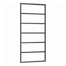 vidaXL ESG-Glas Schiebetür links 90 x 205 cm schwarz