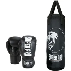 Boxsack »Boxing Set Punch«, (Set, mit Boxhandschuhen), 18919722-0 schwarz/weiß