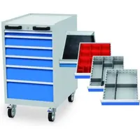 Bedrunka+Hirth Werkstattwagen Schubladenschrank mit 6 Schubladen inkl. Einteilungssortiment