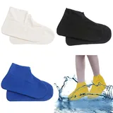 VIDSTW 4 Paar Schuhüberzieher Wasserdicht Überschuhe Wasserdicht Rutschfest Überzieher Schuhe Wiederverwendbar Regen Schuhüberzieher für Regen, Schneetag, Schlammige Straßen (Größe: 38-46)