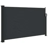 furnicato Aluminium Seitenmarkise 117 x 300 cm Schwarz