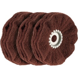 Osborn Schleifvliesring-Set, 3-teilig (A), zum Satinieren mittelfein, Ring-⌀ 100 mm