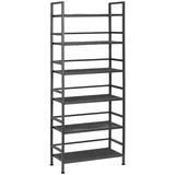 PBJ Schuhregal, Grau, Metall, 6 Fächer, 59x144x30 cm, Garderobe, Schuhaufbewahrung, Schuhregale
