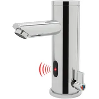 Infrarot Wasserhahn Bad mit Sensor Automatisch Badarmatur Berührungsloser Waschtischarmatur für Badarmatur Armatur Waschbecken, Heiß- und Kaltwasserhahn