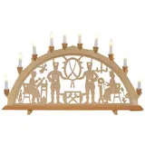 Dekohelden24 Wunderschöner Schwibbogen, 10 flammig, Motiv: Bergleute, ca. 71 x 4 x 40 cm