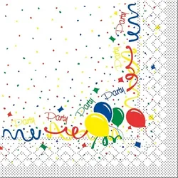 Mank Serviette aus Tissue, Party 33 x 33 cm, 100 Stück - Luftballons Luftschlangen Konfetti