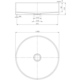 Steinberg 442 Aufsatzwaschtisch 11 x 0 cm (442 6020 RG)