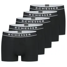SCHIESSER Boxershorts 95/5 Multipacks schwarz/weiß 4XL 5er Pack