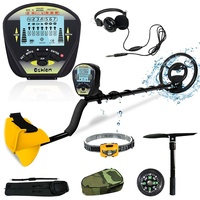 LEADZM Metalldetektor Kit für Erwachsene und Kinder,Metalldetektor Profi Set,Professioneller Metalldetektor mit LCD-Display, 3 Modi,24cm Suchspule (Gelb)