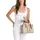 Michael Kors Becca Medium Henkeltasche Kunstleder Beige/Weiß