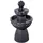 Teamson Home Gartenbrunnen 3-stufiger Sockelbrunnen grau mit LED