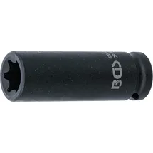 BGS Kraft-Steckschlüssel-Einsatz E-Profil, tief 5204-20, Antrieb Innenvierkant 12,5 mm (1/2"), SW E20 mm