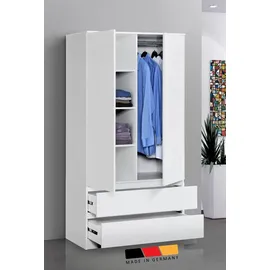 home collective Kleiderschrank 90x51x182 cm Weiß