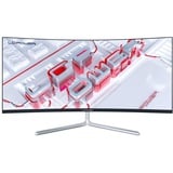 LC-Power LC-M34-UWQHD-100-C-V3 Gaming Monitor 34" Curved Ultra WQHD Display 21:9, 100Hz, 1500R, Adaptive Sync, VA, 1*HDMI, DP, DVI,AUX, schwarz weiß