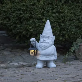 Star Trading LED-Solar-Figur'Gnomy' Zwerg mit Laterne, grau