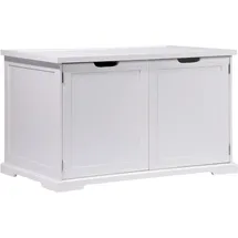 Dobar Design Katzenschrank XL Katzenhöhle 95 x 54 x 57,5 cm Weiß