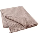 BLOMUS -Tola- Decke, mit Waffelpiquée-Muster, aus hochwertig gewebtem Kunstfaser/Wollgemisch, 130 x 180 cm, Farbe Bark (66118)