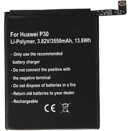 AccuCell Akku passend für Huawei P30 Li-Polymer, 3,82V, 3550mAh, 13,6Wh, built-in, ohne Werkzeug