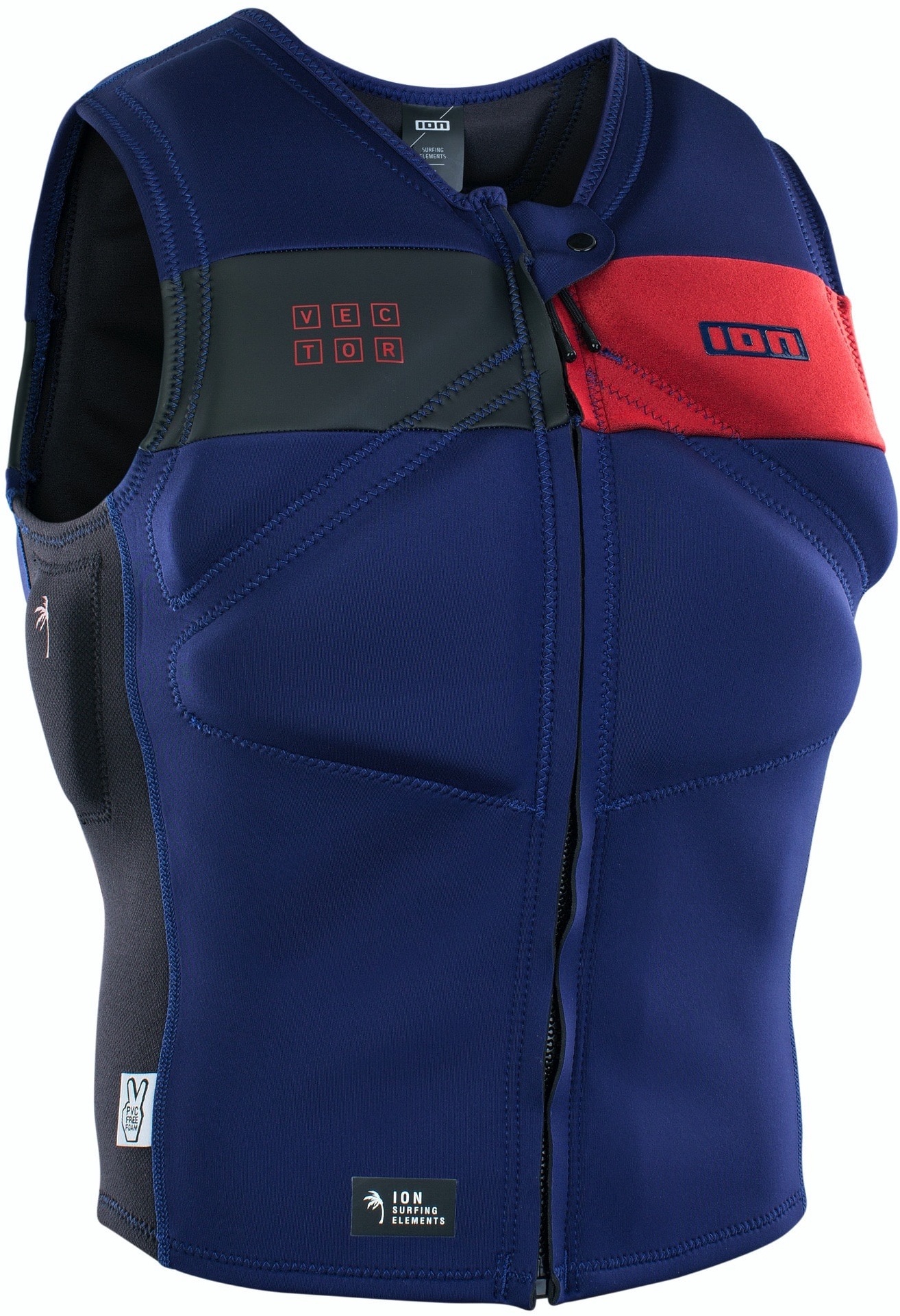 ION Vector Vest Amp Front Zip Weste 24 Auftriebsweste Sicherheit, Größe: 152/12, Farbe: 259 tiedye ltd grey