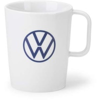 Volkswagen 000069601BQ Tasse Becher Kaffeetasse Porzellan weiß, mit VW Logo