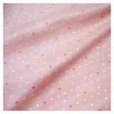 AMateschitz Baumwollstoff Meterware Stoffe zum Nähen Bedruckte Stoffpakete Reine Baumwolle Stoff Baumwolltuch mit Herz Muster Vintage Blumen Patchwork für Kleidung DIY Nähen Quilte Rosa-Herz 1M*1.6M