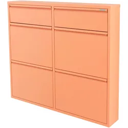 Schuhschrank SPINDER DESIGN, orange (clay terra), B:98cm H:86cm T:15cm, Metall, Schränke, Metall, Breite 40 cm