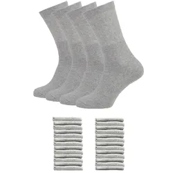 Socken ALBERT SCHÄFER, Herren, Gr. 43, grau, 63% Baumwolle, 34% Polyester, 3% Elasthan, Socken, 30er-Pack mit Atmungsaktivität