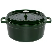 Staub Cocotte 26 cm rund basilikumgrün