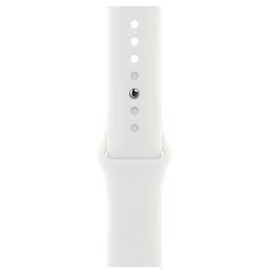 Apple Watch Series 8 GPS 41 mm Aluminiumgehäuse silber, Sportarmband weiß
