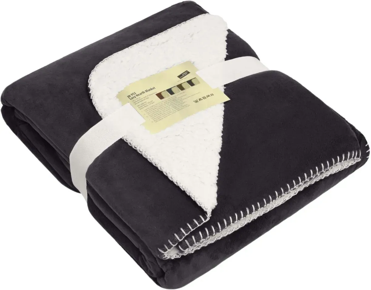 James & Nicholson Velours Decke JN955 anthracite/natural one size