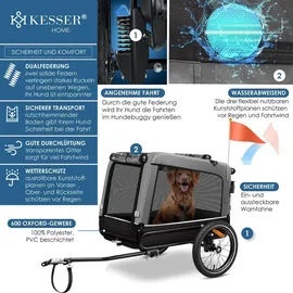 Kesser Hundeanhänger Boxer 3-in-1 grau