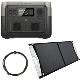EcoFlow River 2 MAX 512Wh Powerstation mit 100W Solarpanel