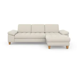 sit&more Ecksofa SIT & MORE "Westham L-Form", beige (creme), B:275cm H:88cm T:172cm, 90% Polyester 10% Polyamid, Sofas, Ecksofa, mit Recamiere, mit oder ohne Bettfunktion, Bettkasten, Füße Eiche