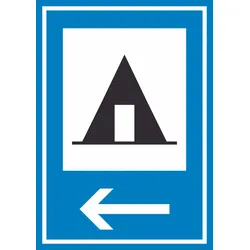 HB-Druck Zeltplatz links Schild A4 (210x297mm)
