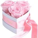 ROSEMARIE SCHULZ Heidelberg Infinity Rosen Herzbox 3 konservierte Rosen Satinband Goldschrift Für die Beste Mama der Welt (Rosa, 3 Rosen Für die Beste Mama der Welt)