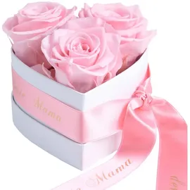 ROSEMARIE SCHULZ Heidelberg Infinity Rosen Herzbox 3 konservierte Rosen Satinband Goldschrift Für die Beste Mama der Welt (Rosa, 3 Rosen Für die Beste Mama der Welt)