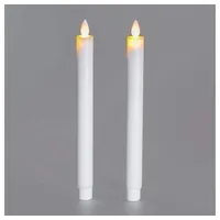 Formano LED Stabkerzen 2 St. 24 cm cremeweiß