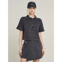 G-Star Overdyed Polo Sweater Sweatshirt Schwarz M