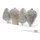 Christmas Decorations Kaemingk Christbaumschmuck Zapfen bruchfest 7 cm H 12 cm 4 Stück silber