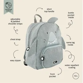 Trixie Rucksack - Kinderrucksack Mr. Shark wasserabweisend - Schultasche Hai