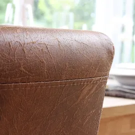 Mendler 2er-Set Esszimmerstuhl Littau, Stuhl Küchenstuhl Textil, Wildlederimitat, Beine Struktur - Eiche