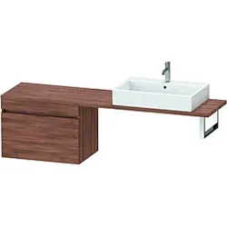 Duravit DuraStyle Waschtisch-Unterschrank DS534307979 70 x 47,8 cm, nussbaum natur, für Konsole, 1 Auszug