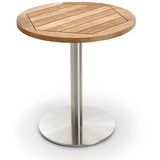 Niehoff Bistro Tisch Edelstahl Teak 68x68 - 140x95 cm