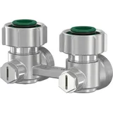 Simplex Hahnblock E2/50 Exclusiv Eckform für Heizkörper G 3/4 AG