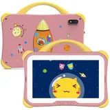 Weelikeit Kindertablet 7 Zoll – Android 14 Tablet für Kinder mit Hülle, 8GB RAM (4+4) & 64GB Speicher (erweiterbar 512GB), WLAN, Dual Kamera, Kindersicherung, Geschenk für Kinder ab 3–14 Jahren (Rosa)