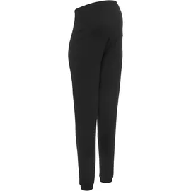 NEUN MONATE Umstandssweathose NEUN MONATE "Sweatshose mit Bund", Damen, Gr. 40/42, N-Gr, schwarz, Sweatware, Obermaterial: 95% Baumwolle, 5% Elasthan, unifarben, Basic, lässig geschnitten lang, Hosen, mit breitem Rippenbündchen