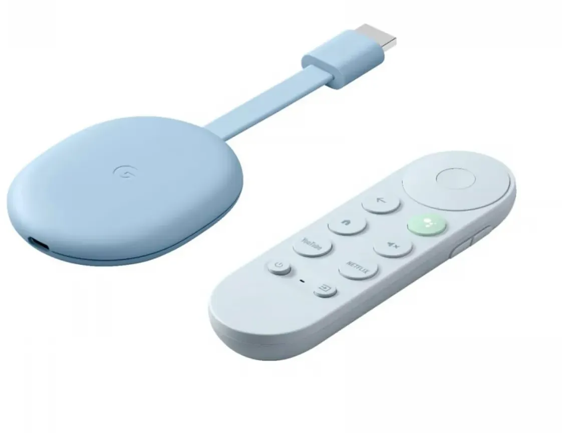 Google Chromecast mit Google TV, Media-Player, 4K - Sky Blue
