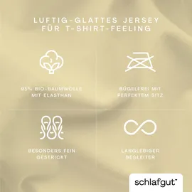 schlafgut Knitted Jersey Gelb 135 x 200 cm + 80 x 80 cm